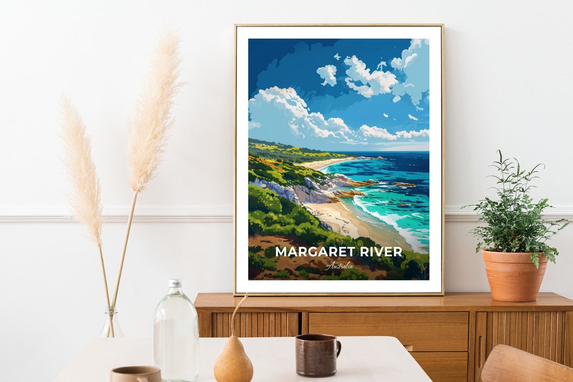 Margaret River Australia Coastal Cliffs Turquoise Ocean Beach Poster - Image 3