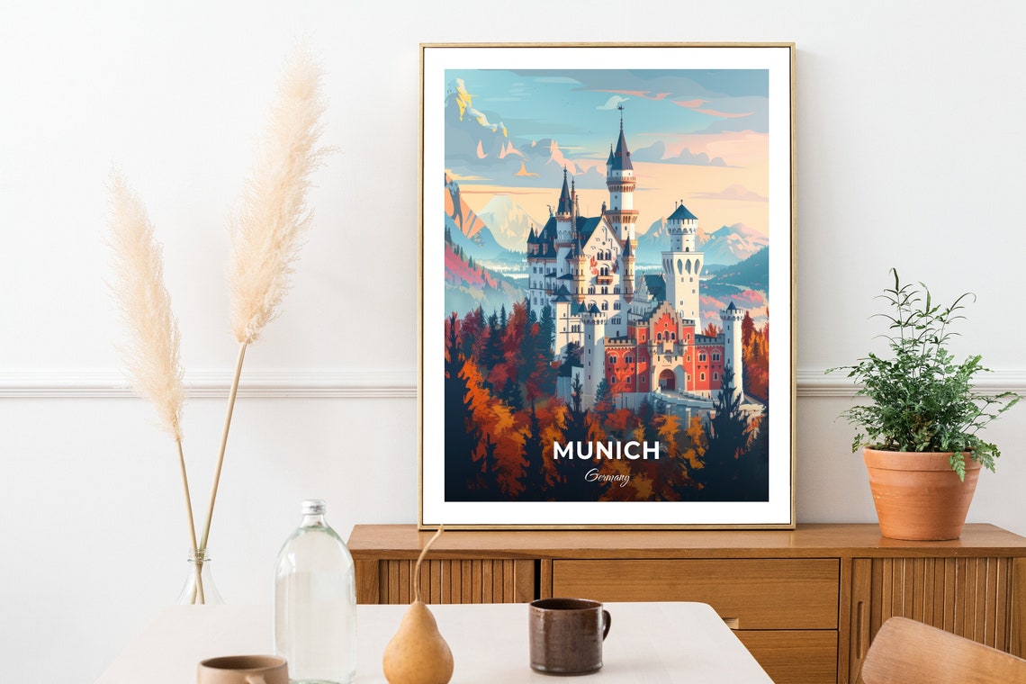 Neuschwanstein Castle Munich Germany Fairytale Travel Poster - Image 2