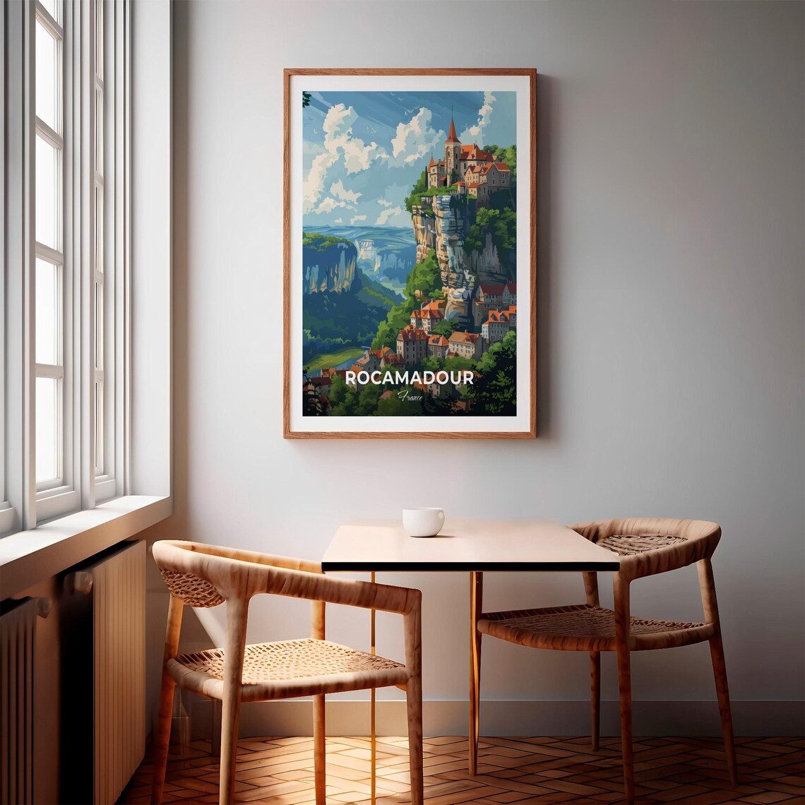 Rocamadour France Cliffside Medieval Village Vintage Travel Poster - Image 3
