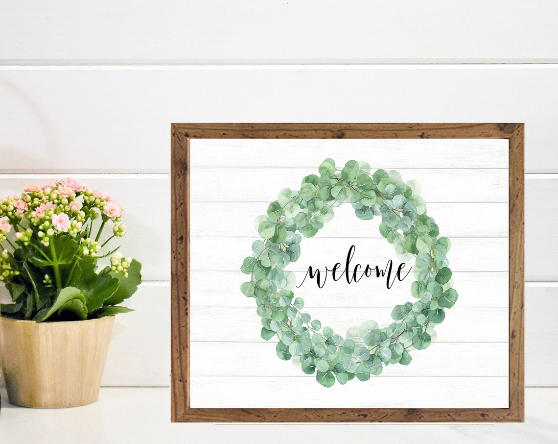 Green Eucalyptus Wreath - Farmhouse Rustic Decor