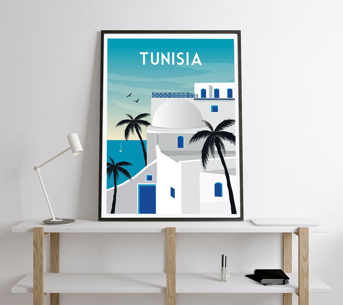Tunisia Travel Poster, Retro Wall Art Print - Image 2