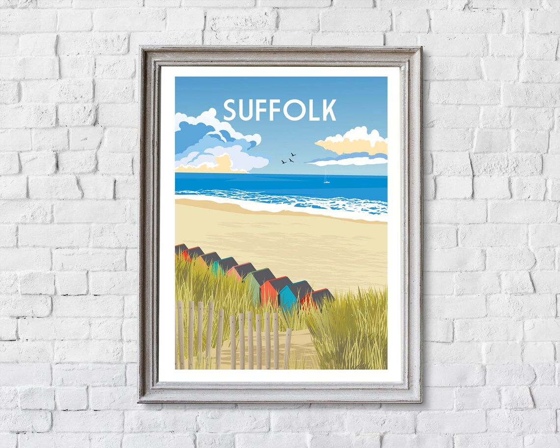 Suffolk Travel Poster, Vintage Southwold Print - Image 2