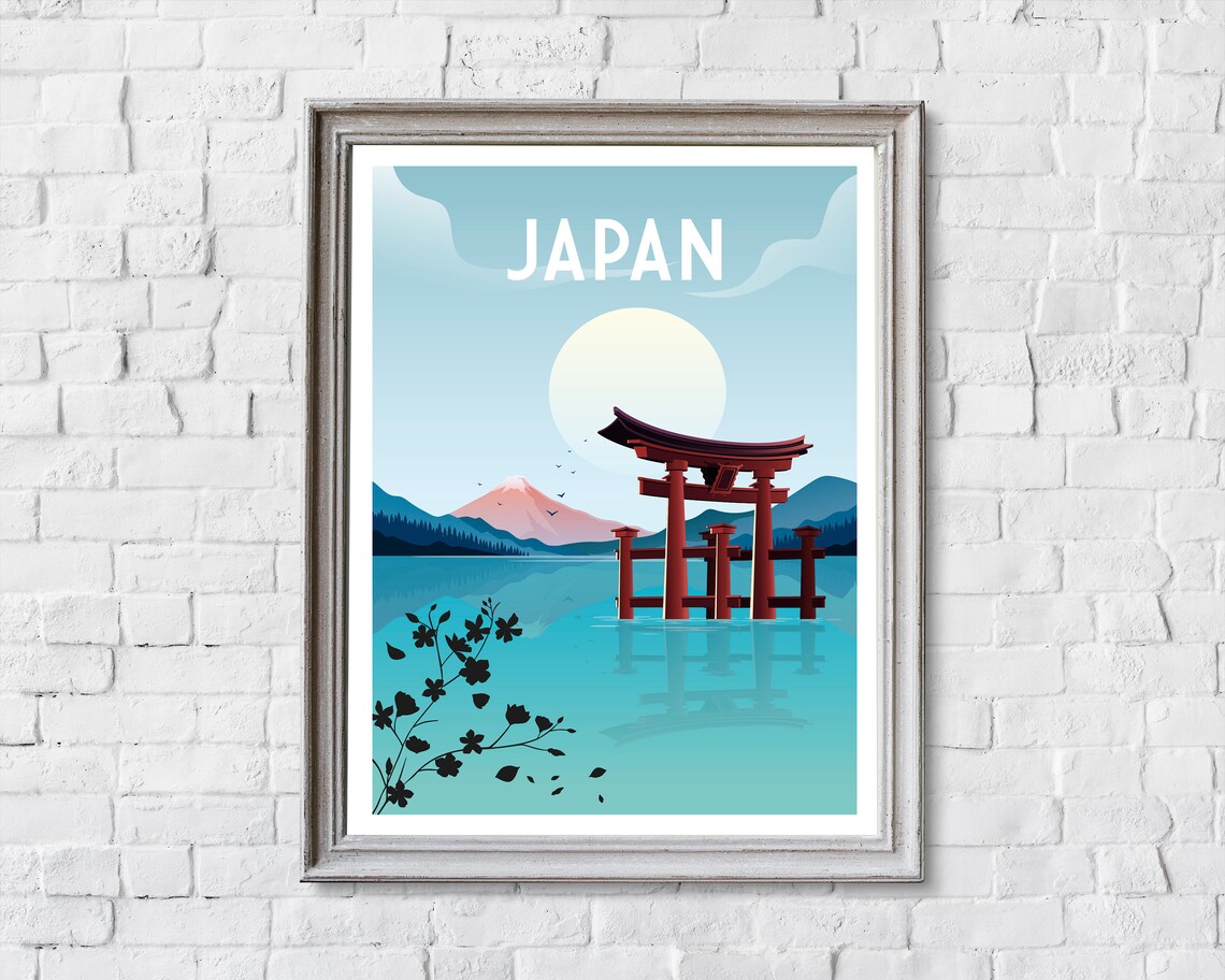 Japan Retro Travel Poster, Asia Travel Art Print - Image 2