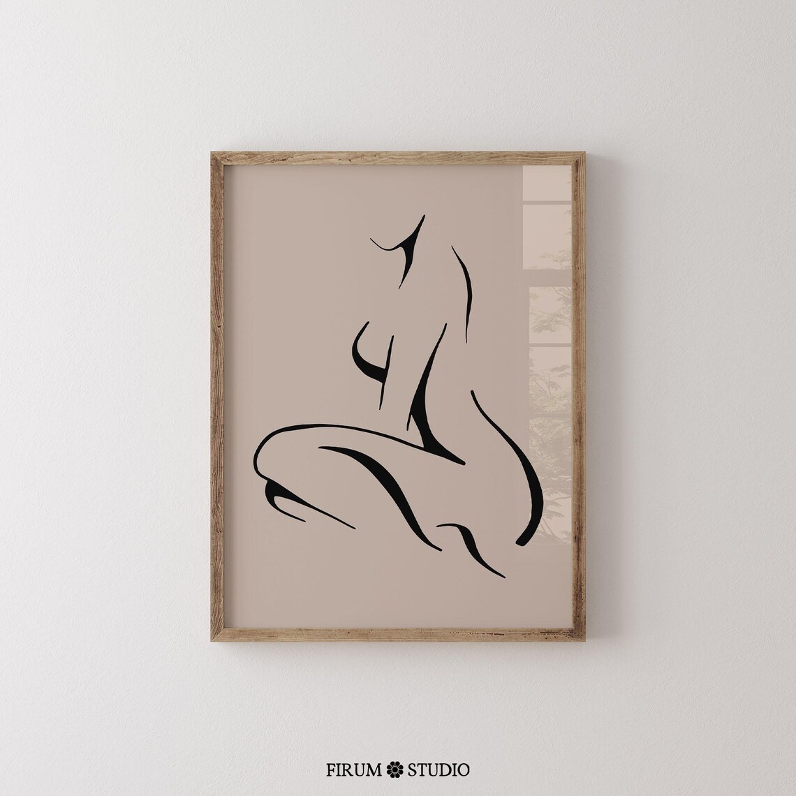 Woman Body Line Art, Minimalist Neutral Poster - Image 2