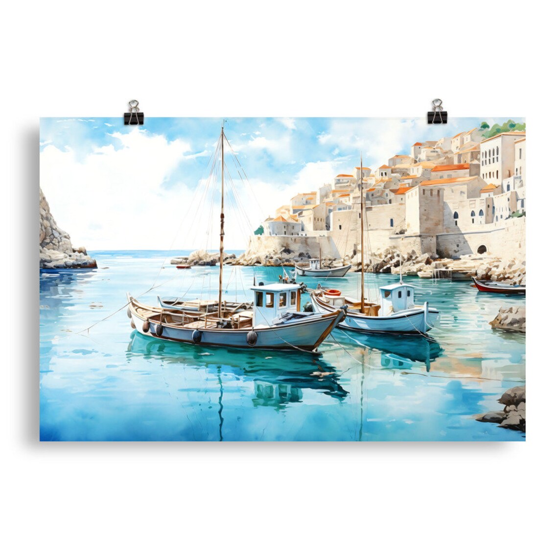 Dubrovnik Art Print Croatia Art Dubrovnik Poster Travel Art Travel Poster Croatia Wall Art Travel Gift Home Decor Housewarming Gift - Image 5