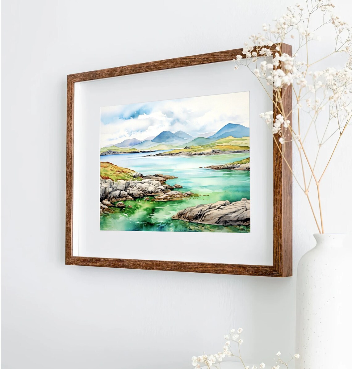 Ring Of Kerry Watercolor Painting Art Print Ireland Landscape Wall Art Irish Countryside Watercolor Large Poster Home Decor Gift - Image 5