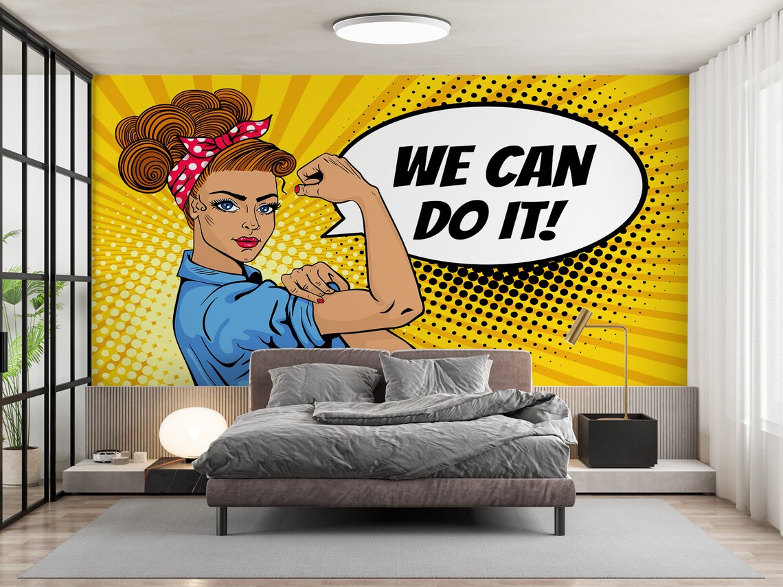 Woman Power Abstract Pop Art Poster Print