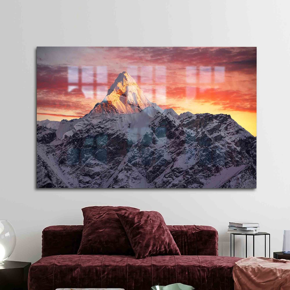 Glowing Ama Dablam Himalaya Sunset Snow Peak Nepal Mountain Poster