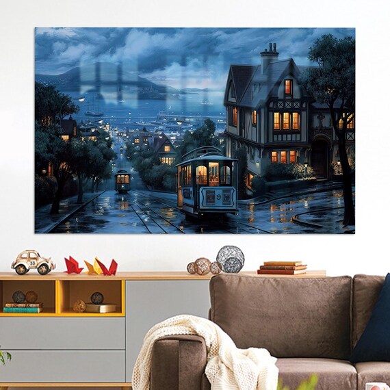 Old Istanbul Glass Wall Cityscape Art Landscape Decor Custom For Gift Him Modern