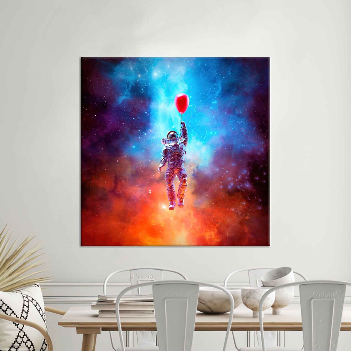 Astronaut Floating In Space, Abstract Poster