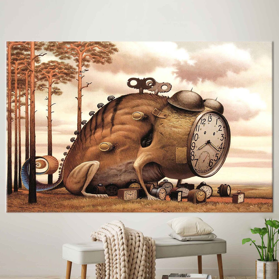 Contemporary Abstract Clock Wall Art Print