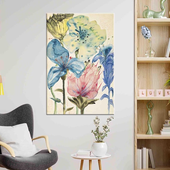 Flowers Wall Hangings Floaral Canvas Decor Reproduction Art Fleurs Personalized Wedding Gift Halloween