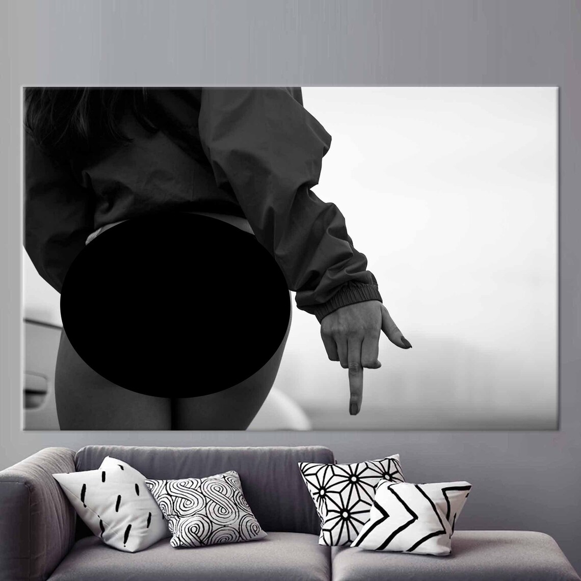 Sensual Girl Photo Artwork, Mature Wall Art Print