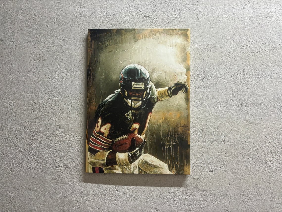 Walter Payton Number 34 Chicago Bears Football Legend Art Poster