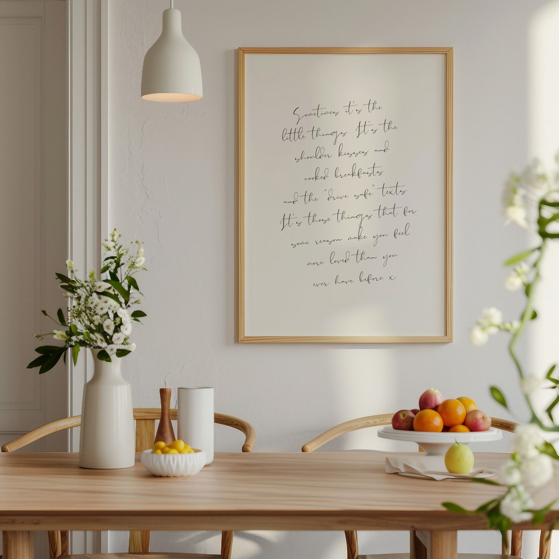 Sometimes It's The Little Things Handwritten Romantic Poem Poster