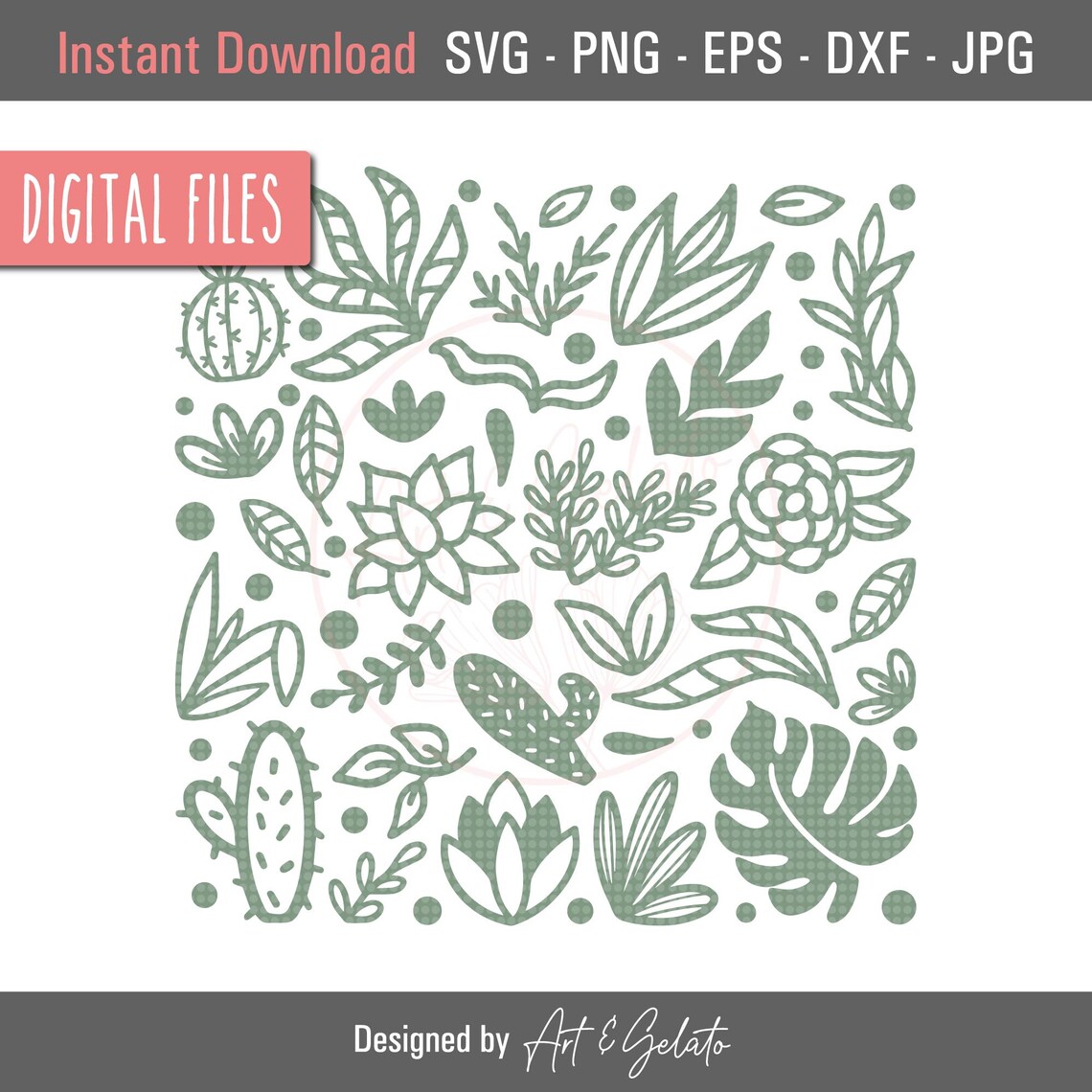 Plants Svg Plant Lover Gardening Decor Art Print