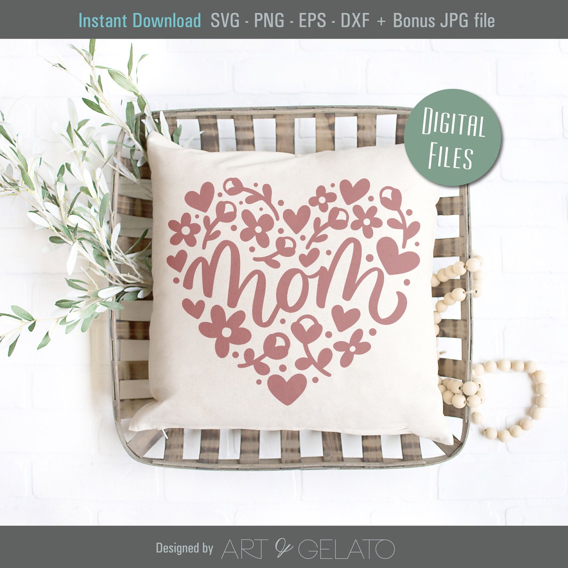 Mom Svg Mom Heart Svg Happy Mothers Day Svg Mothers Day Shirt Svg Moms Love Svg Love Mom Svg Mothers Day Cut File Cut Machine File - Image 2
