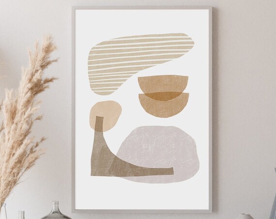 Mix Geometric Abstract Art Modern Abstract Art Mid Century Decor Abstract Wall Art Minimalist Print Living Room Wall Art