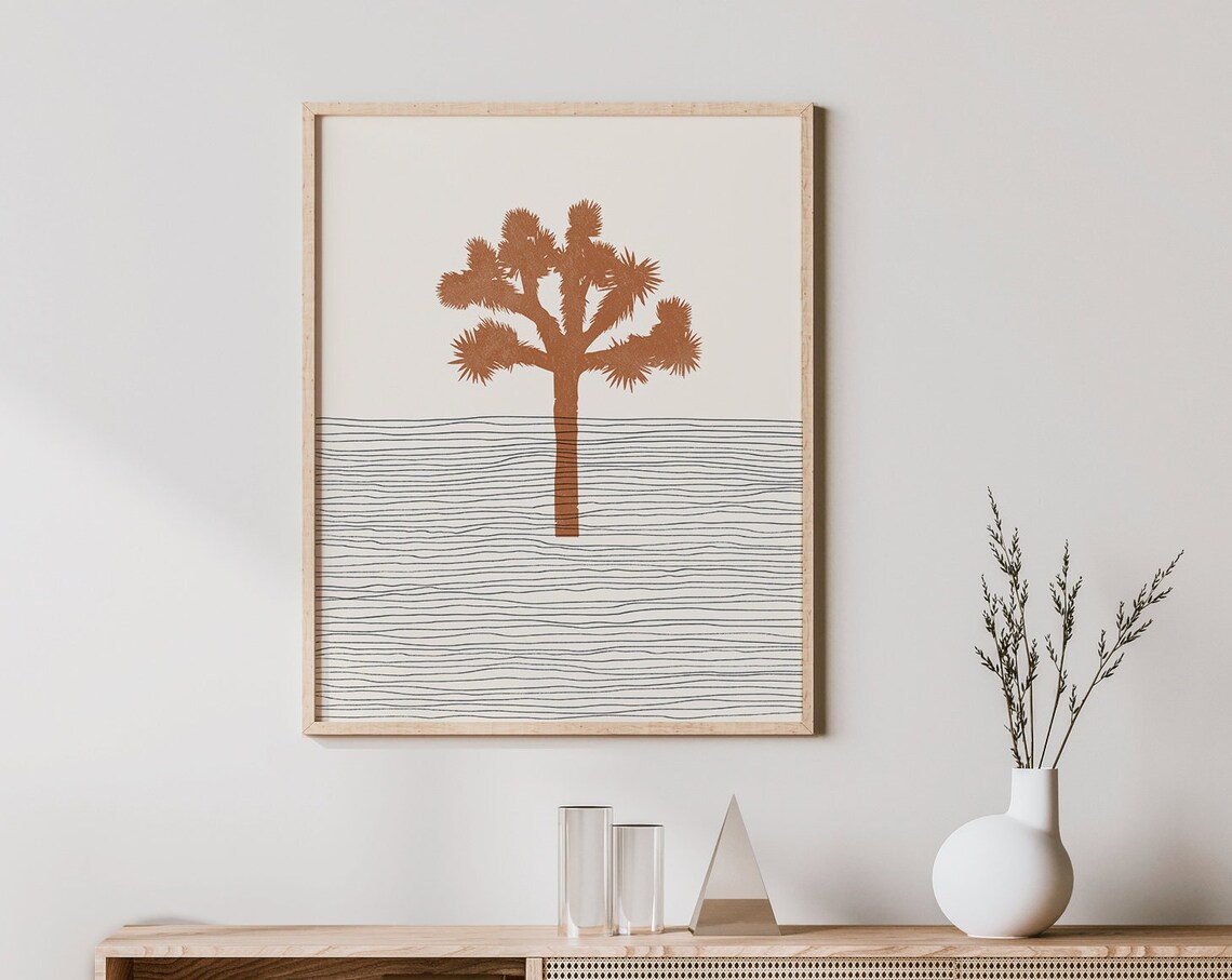 Joshua Tree Boho Minimalist Travel Poster