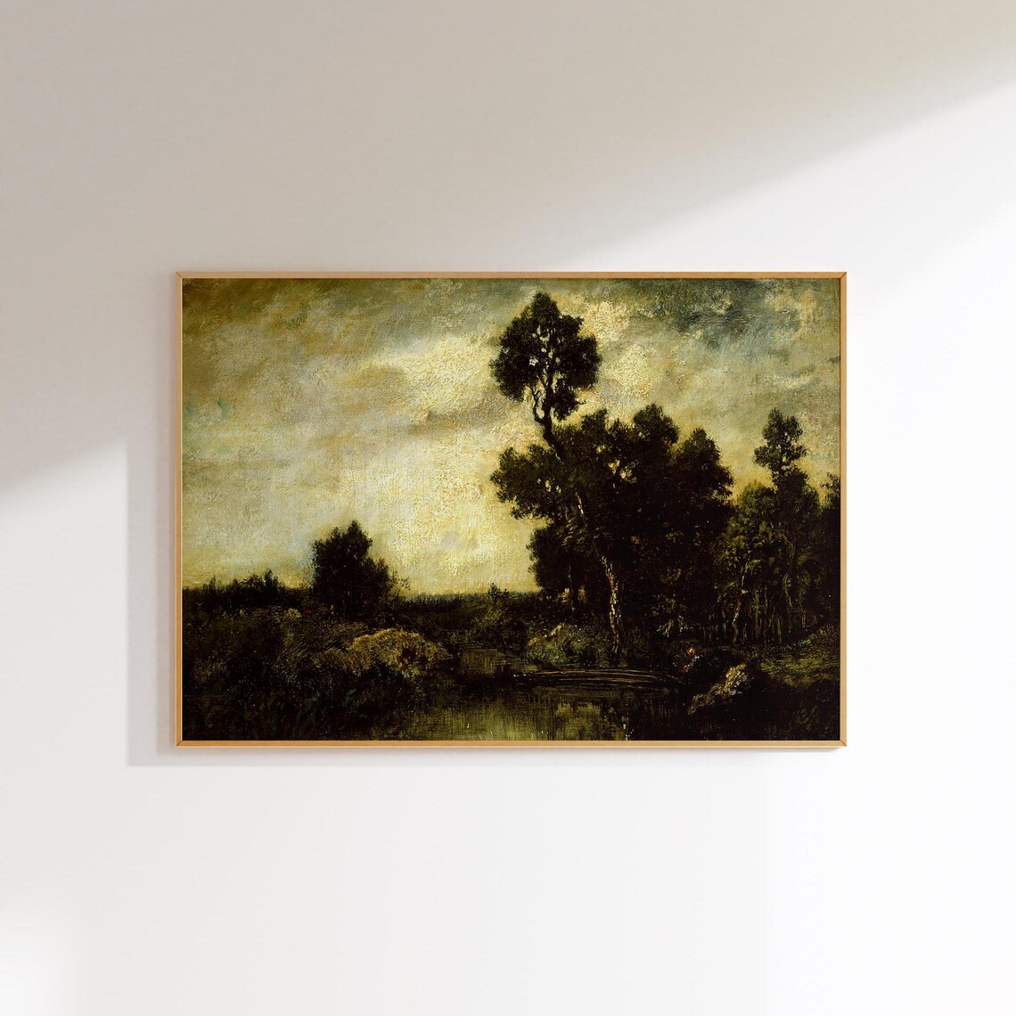 Vintage Moody Landscape, Dark Academia Art Print