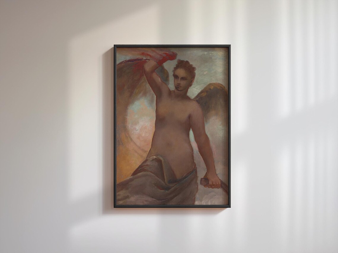 Vintage Arc Angel Biblical Art, Romantic Living Room - Image 3