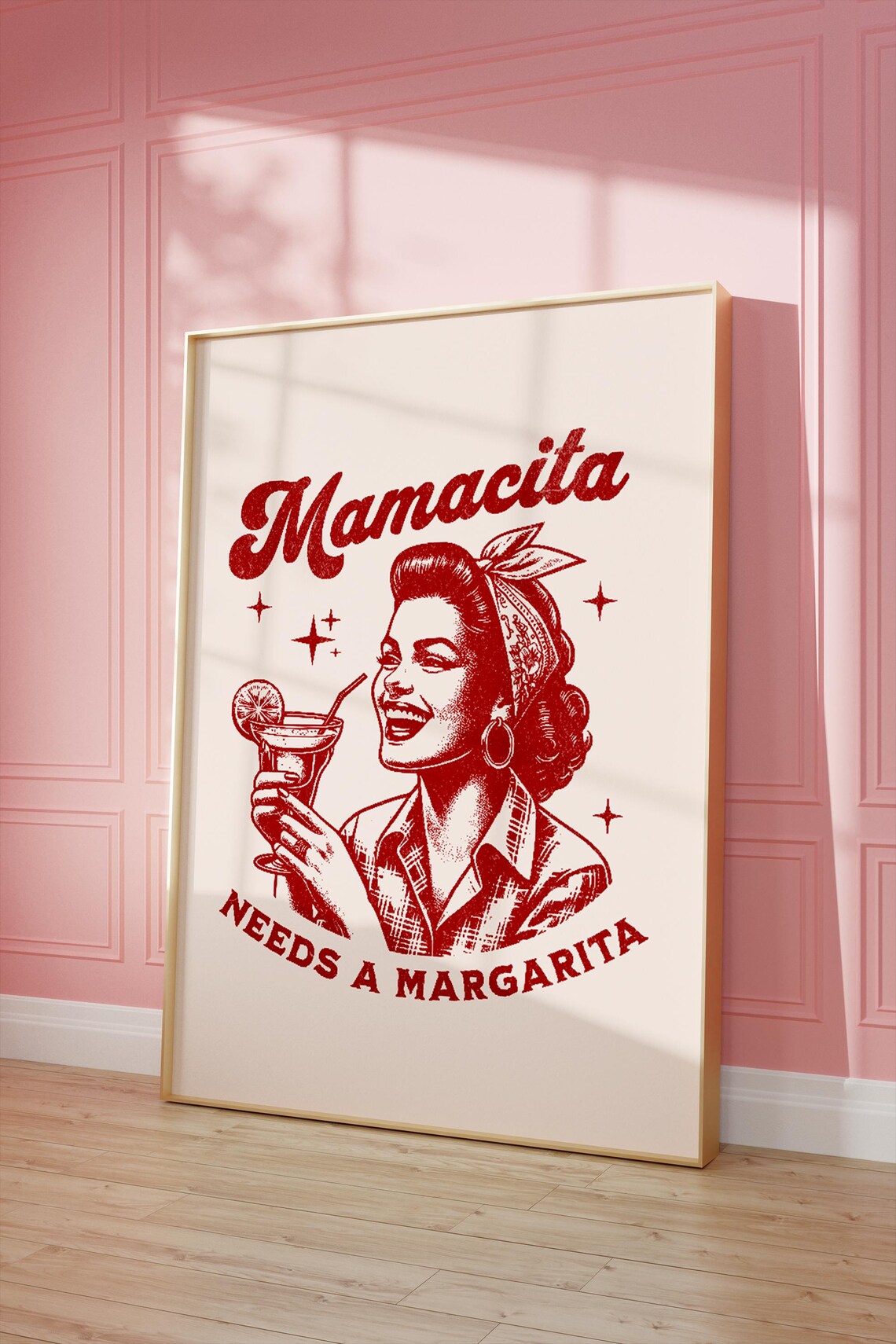 Mamacita Needs A Margarita, Funny Tequila Poster - Image 2