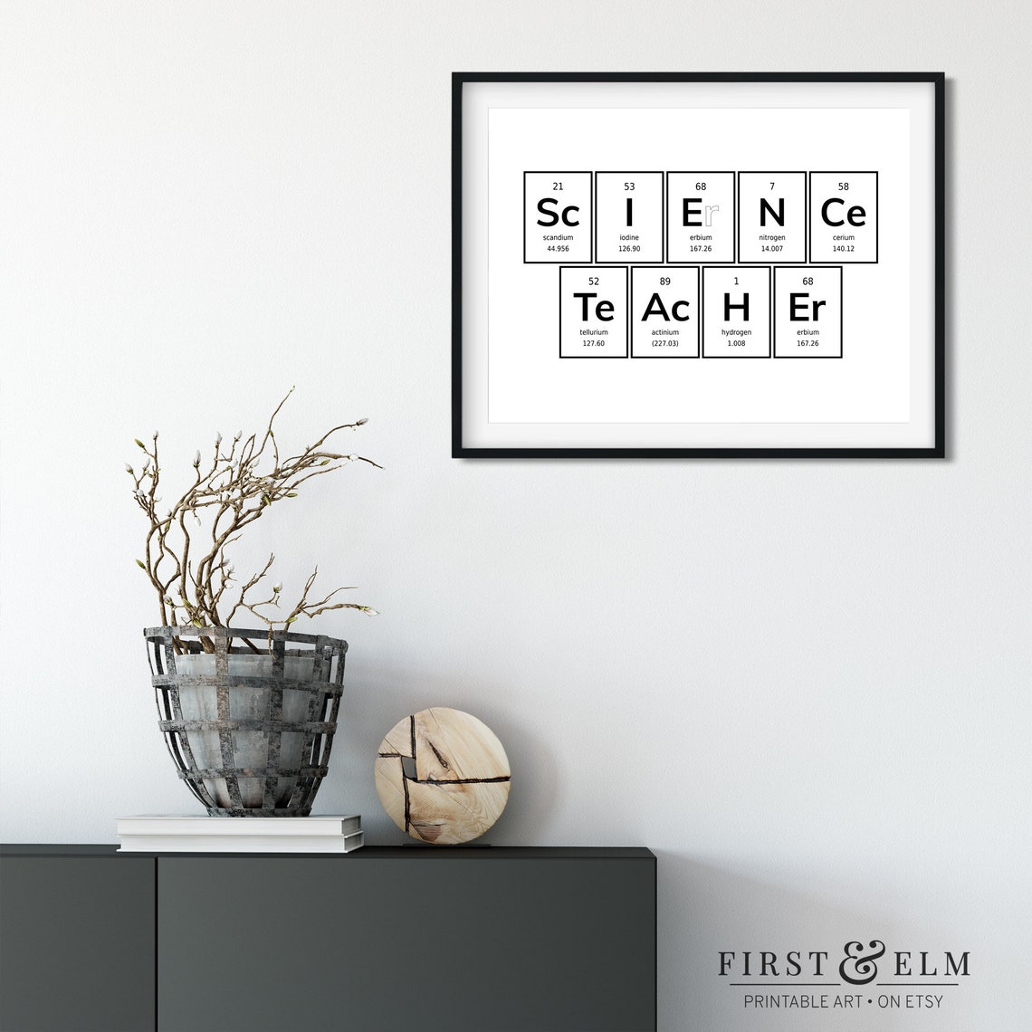 Science Teacher Periodic Table Elements Appreciation Gift Art Print - Image 3