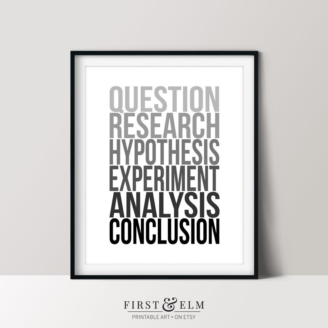 Scientific Method Minimalist Art Print, Classroom Decor - Image 3