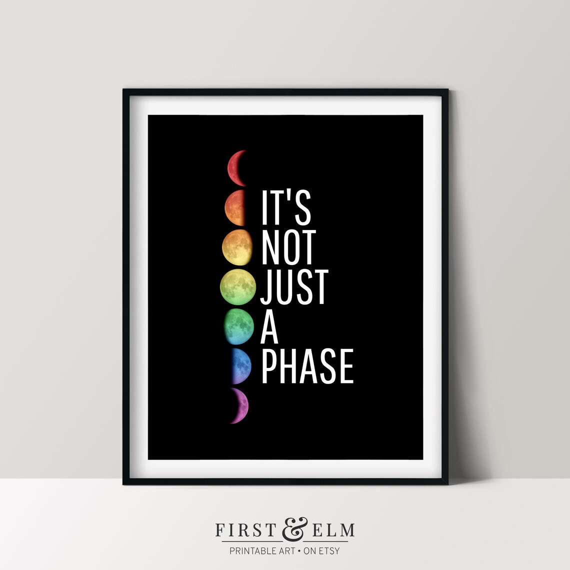 Its Not Just A Phase Gay Pride Rainbow Poster