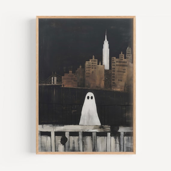 In New York Vintage Art Print Dark Academia Gothic Poster