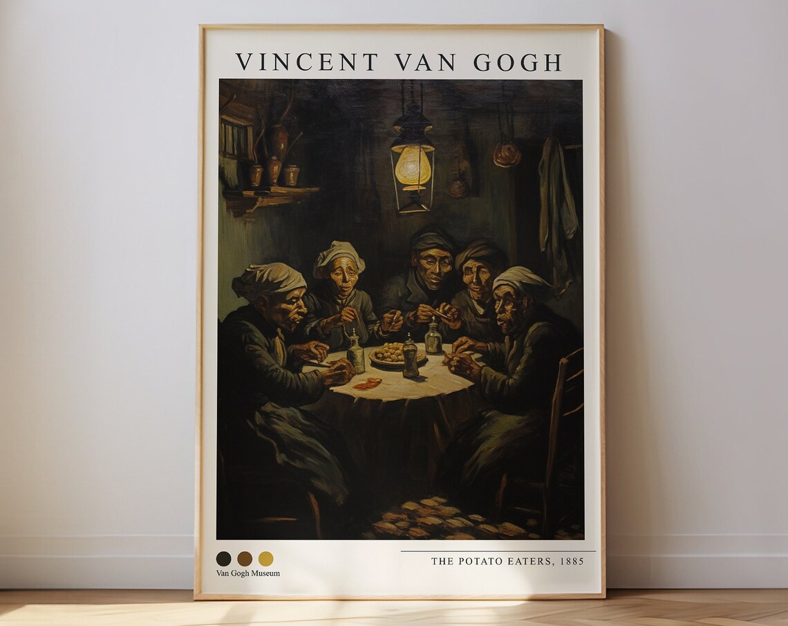 Vincent Van Gogh The Potato Eaters 1885 Peasant Dinner Poster