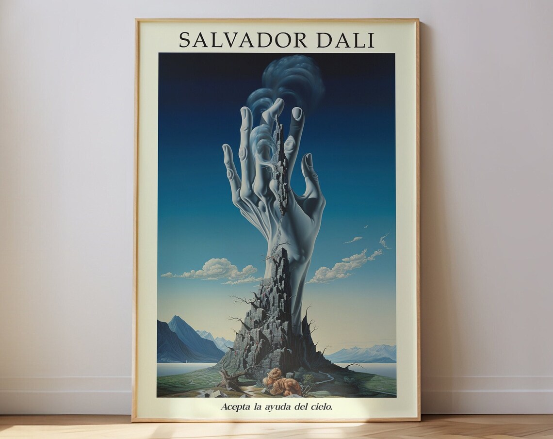 Salvador Dali Reaching To Heaven Surreal Art Print