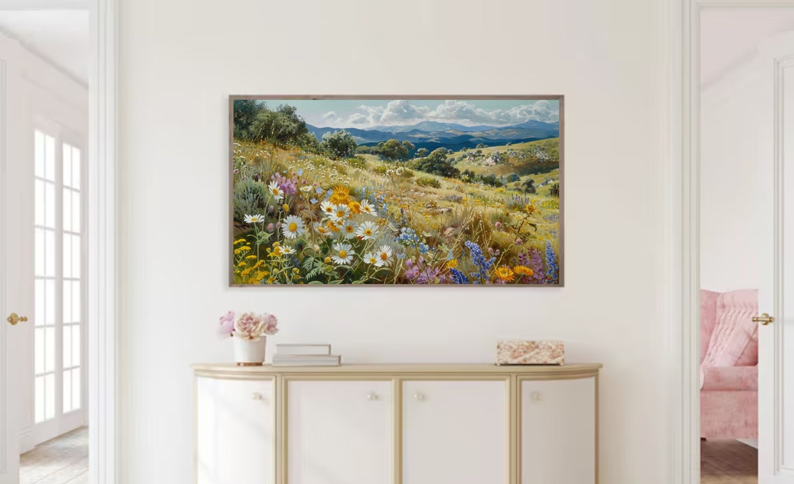 Frame Tv Art With Wildflower Summer Landscapes By Woman Artist Marianne North Wall Decoration Perfect Your Living Room - Image 2