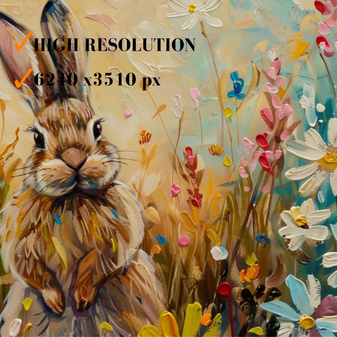 Spring Bunny Rabbit Tv Easter Frame Tv Art Rabbit Tv Art Frame Tv Art Spring Cute Bunny Tv Frame Frame Tv - Image 3