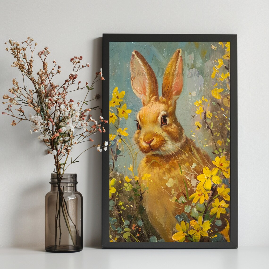 Easter Bunny Rustic Spring Rabbit Nursery Decor - Image 2