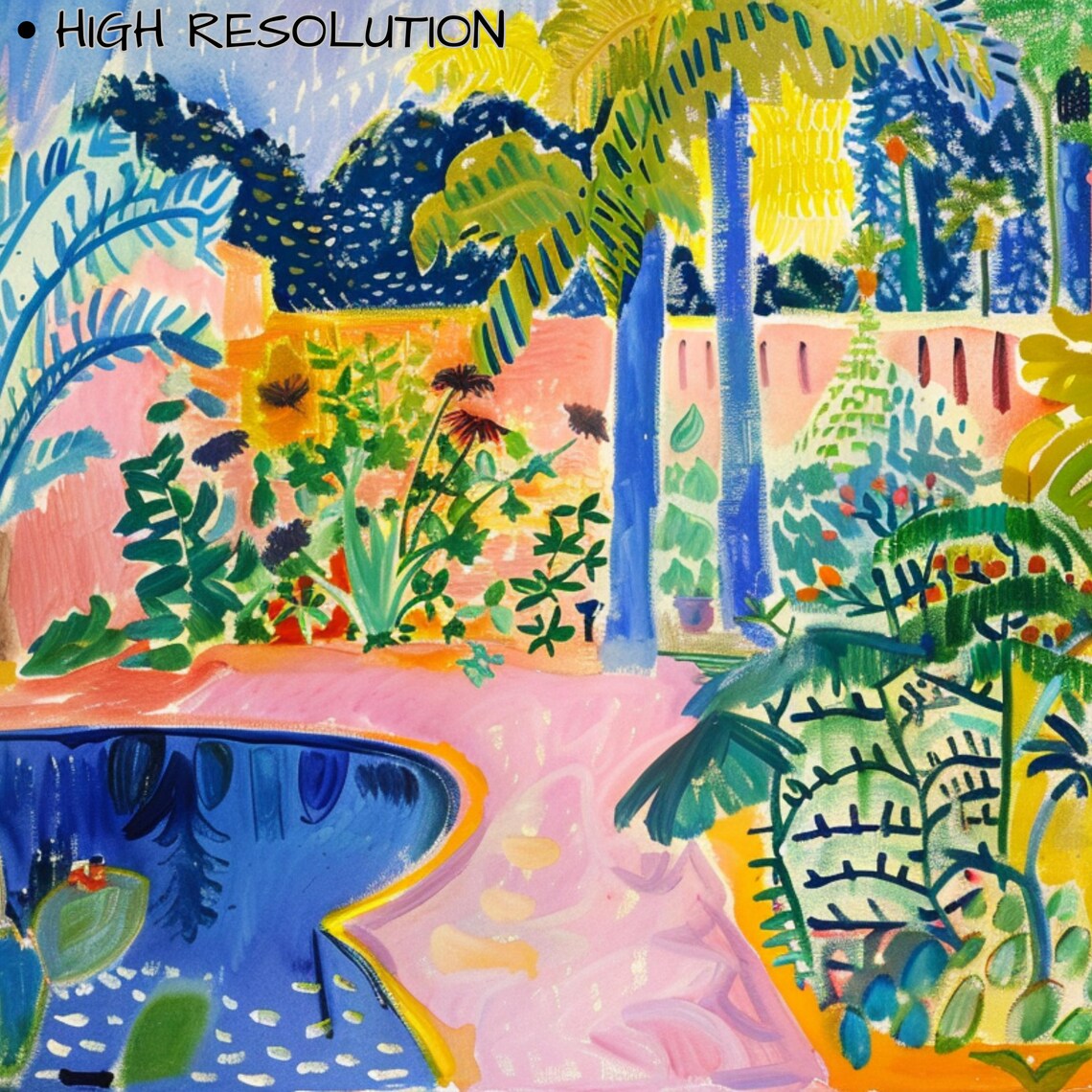 Poolside Summer Beach Art, Seasonal Decor - Image 3
