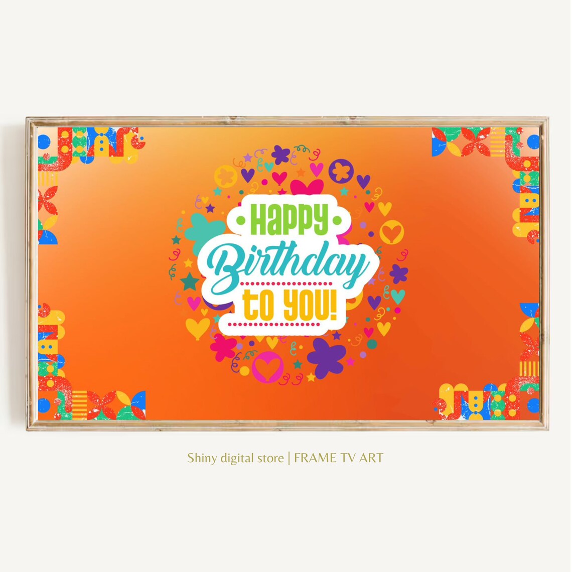 Frame Tv Art Happy Birthday Text Art Tv For Frame Birthday Instant