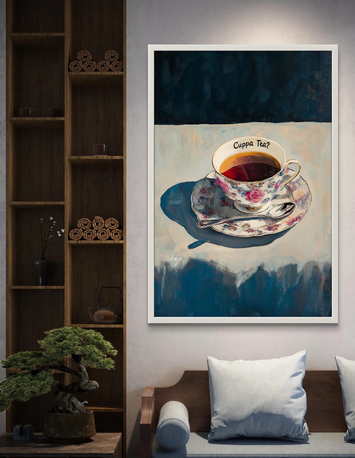 Vintage Floral Teacup Cuppa Tea Cozy Kitchen Art Wall Poster - Image 3