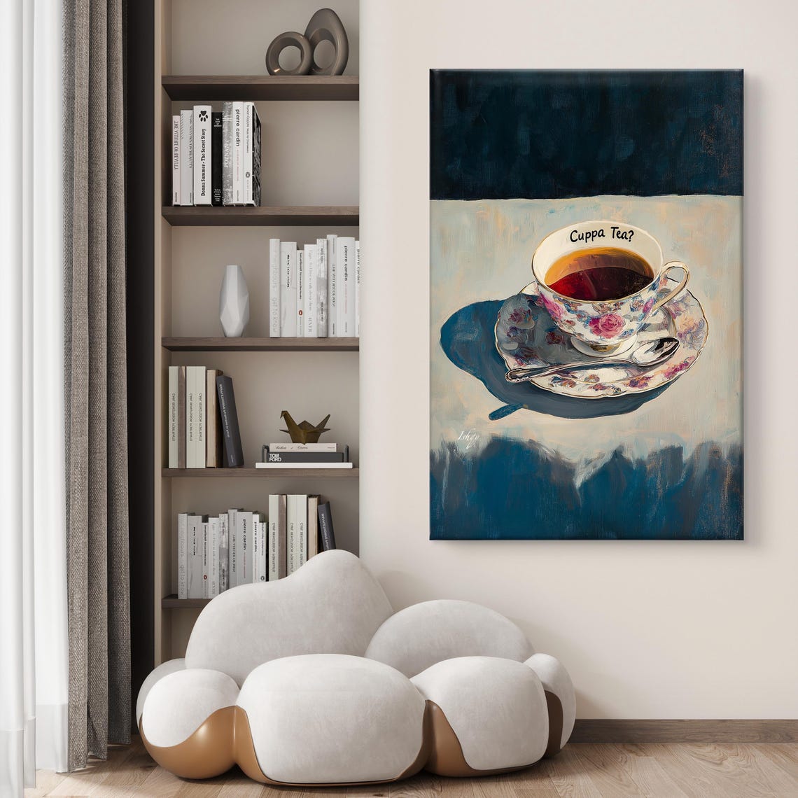 Vintage Floral Teacup Cuppa Tea Cozy Kitchen Art Wall Poster - Image 4
