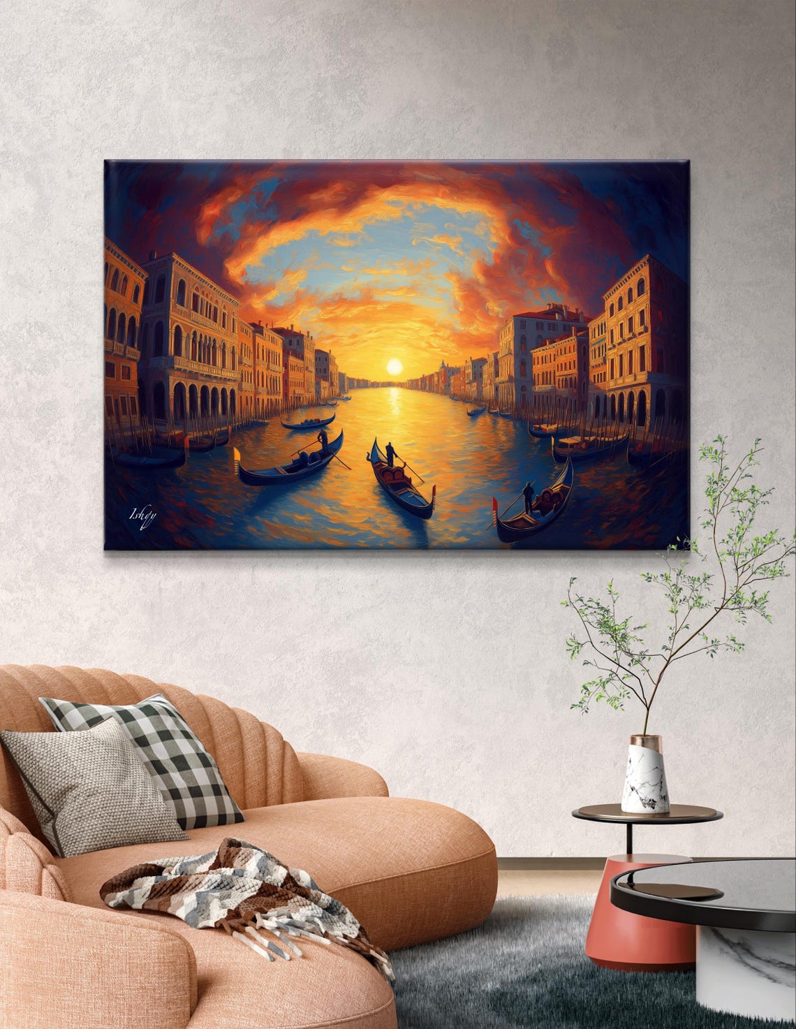 Venice Grand Canal Sunset Gondolas Romance Italian Travel Poster - Image 7