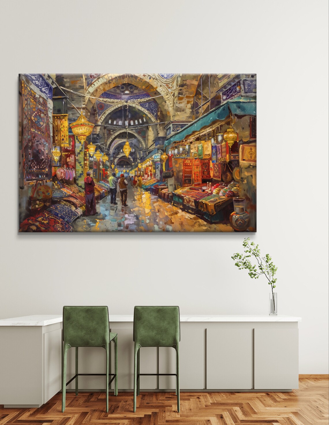 Grand Bazaar Istanbul Travel Poster, Market Scene - Image 4