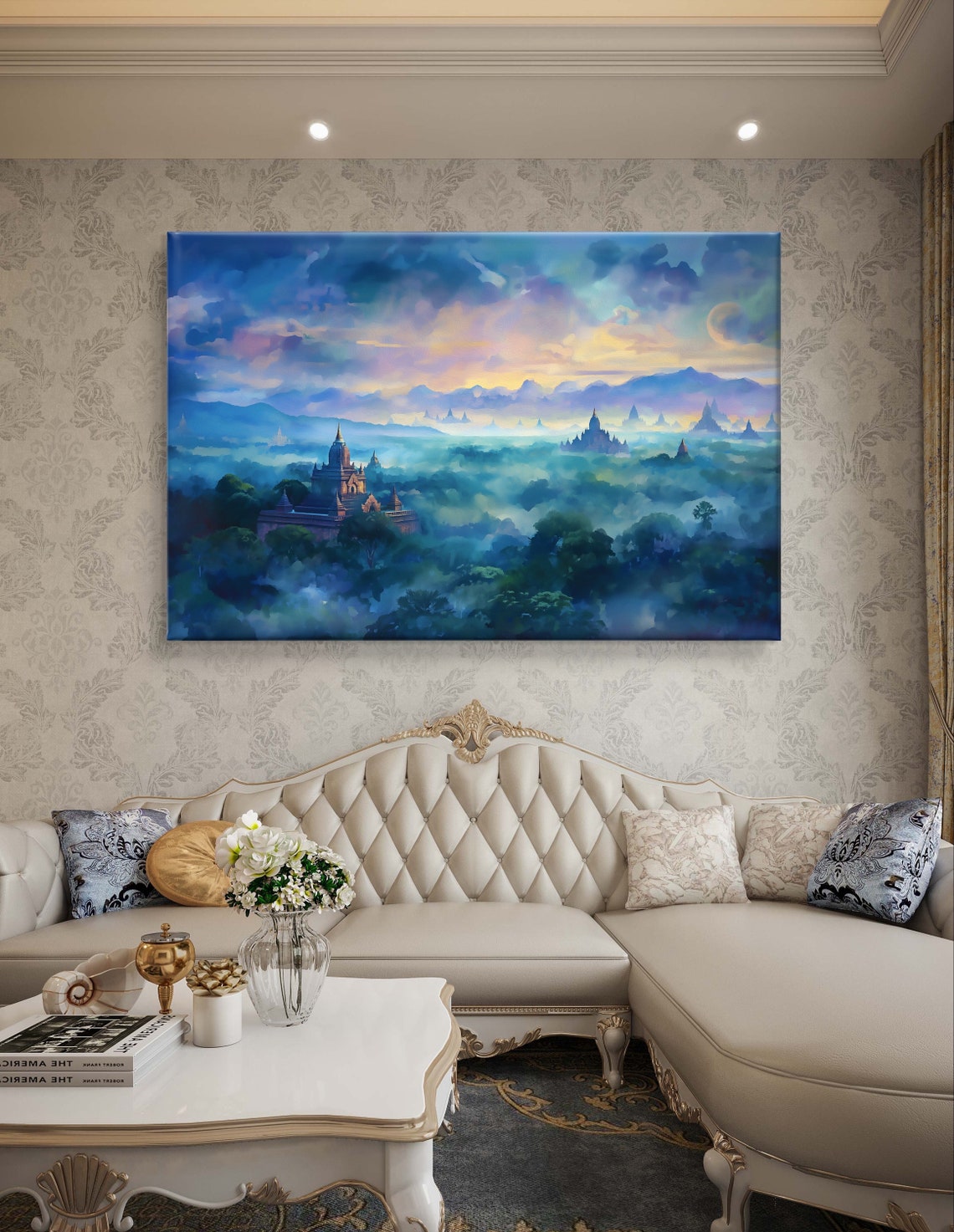 Bagan Myanmar Ancient Temples Rising Through Morning Mist Poster - Image 5