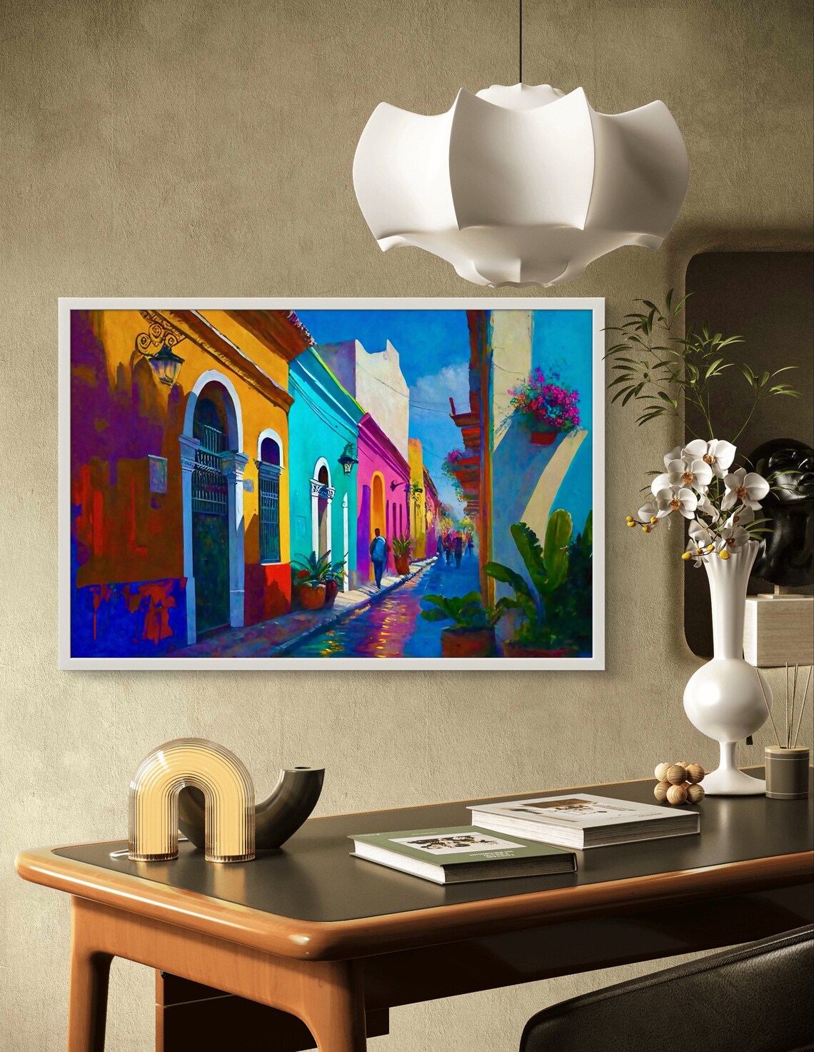 Vibrant Guanajuato Colonial Street in Daytime Mexico Travel Poster - Image 4