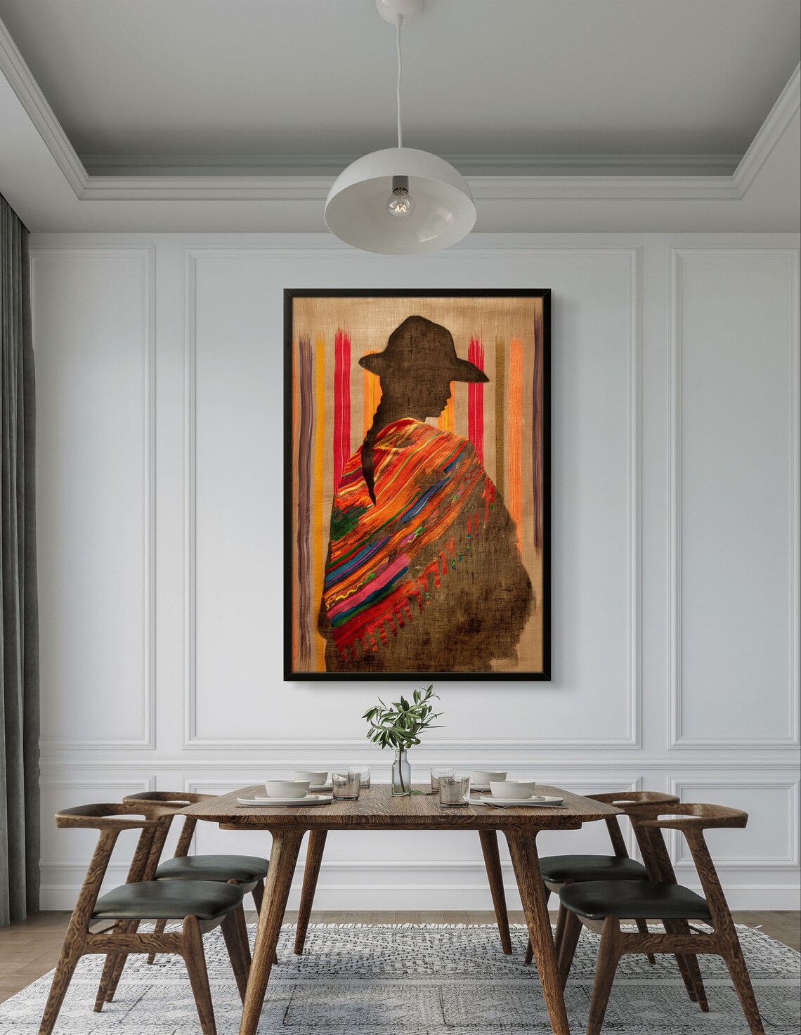 Bolivian Woman Art Print, Cultural Portrait Decor - Image 2