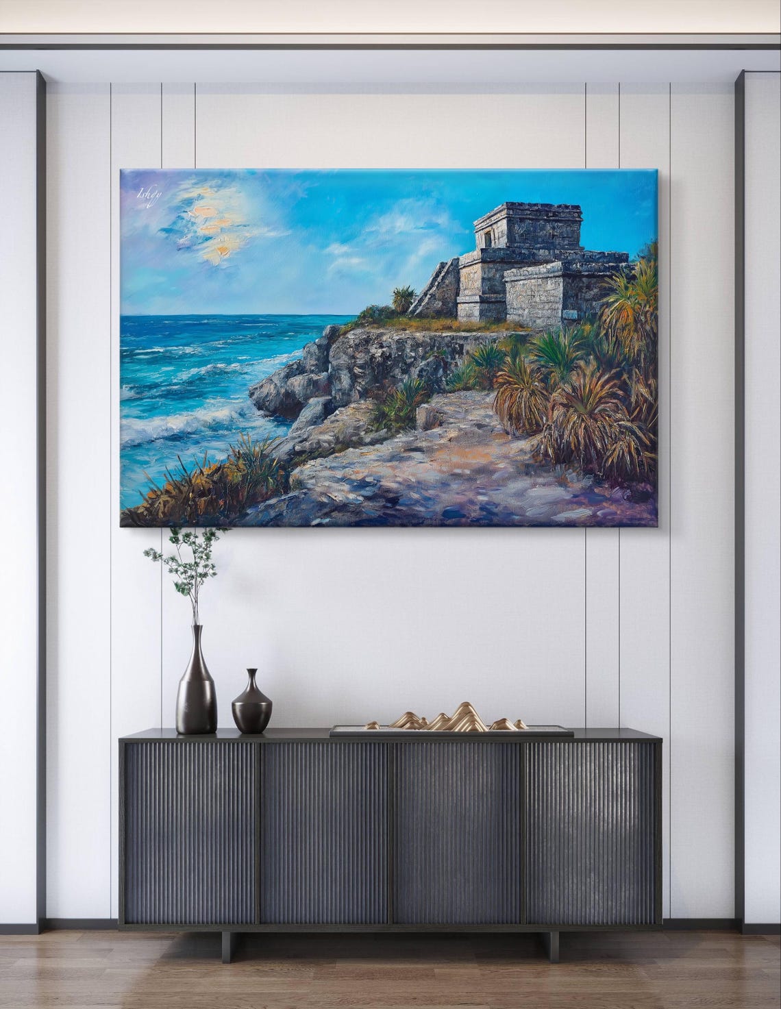 Tulum Ruins Clifftop Caribbean Sea Temple Ancient Maya Poster - Image 7