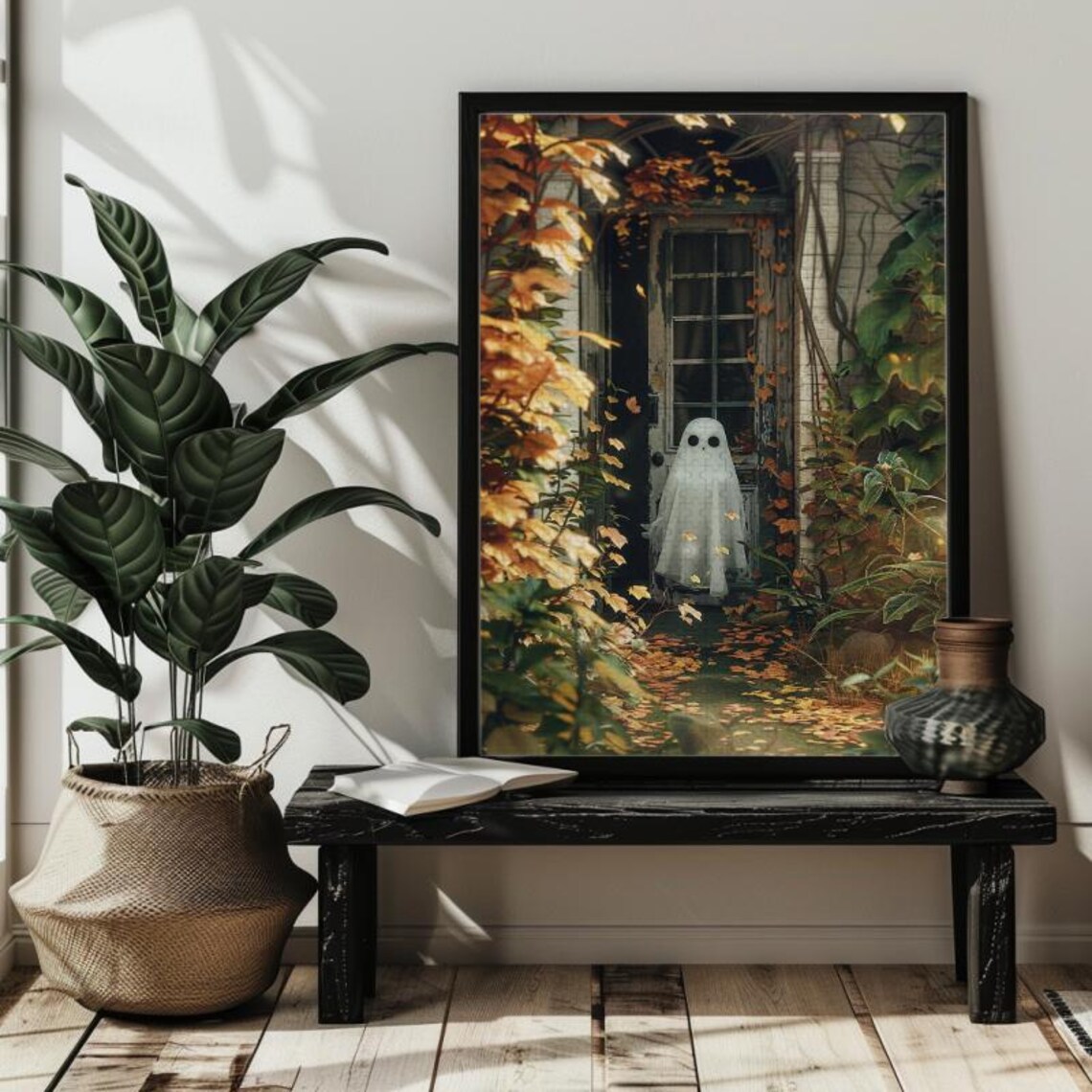 Cute Ghost Halloween Jigsaw Puzzle Art Print - Image 2