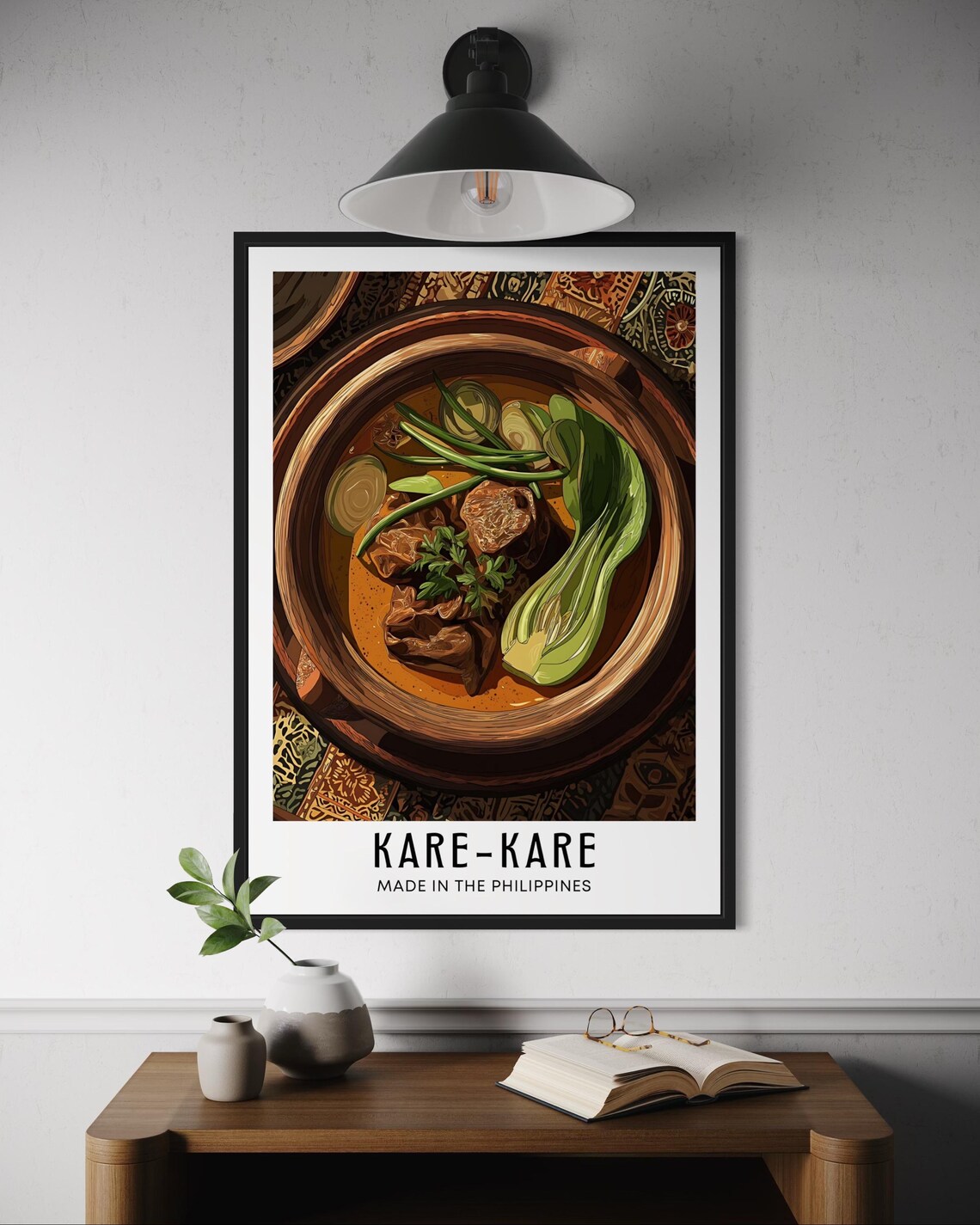 Kare Kare Filipino Oxtail Stew Bowl Food Art Philippines Poster