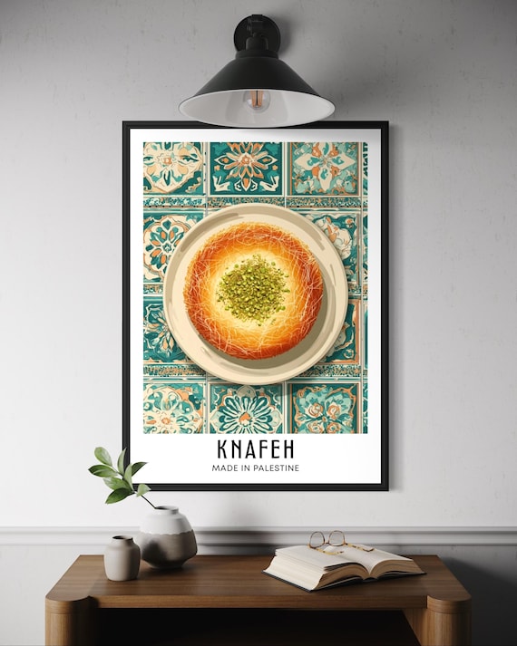 Knafeh Poster, Traditional Palestinian Dessert