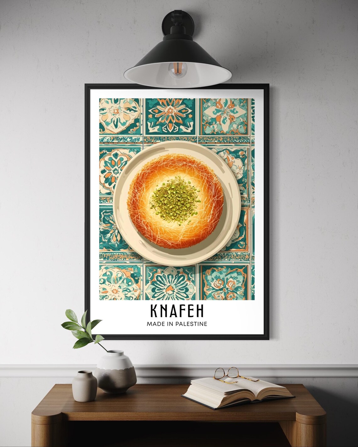 Knafeh Poster, Traditional Palestinian Dessert