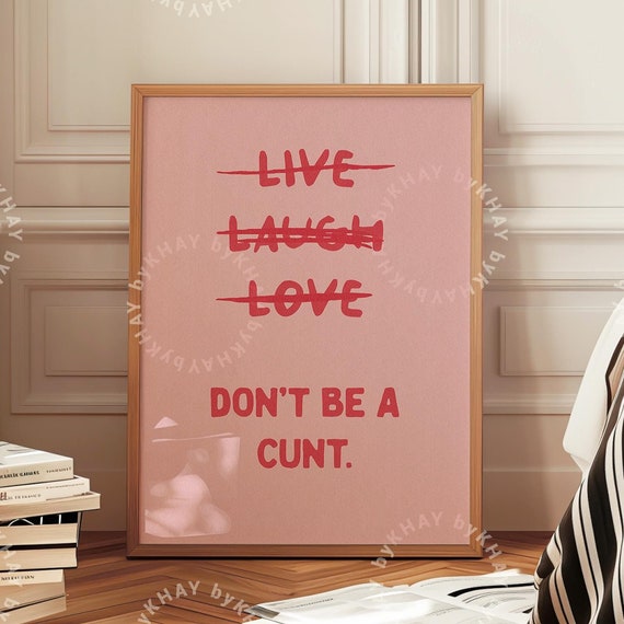 Live Laugh Love Sweary Bathroom Art Print